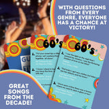 Sixties Guess That Tune Music Card Games For Adults And Families | Song Lyrics Game Night - Name The 60’S Song For Music Lovers & Sixties Trivia Themed Nostalgia Gift