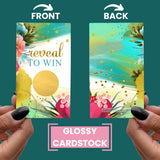 Bridal Shower Games Pink And Gold - 30 Pack - Fun Scratch Off Raffle Cards Wedding Shower Game Or Engagement Party Ideas, Aloha Tropical Floral Themes