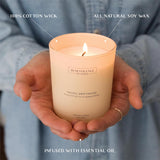 Eucalyptus, Fig & Sandalwood – Scented Candle For Home | 8Oz, 45-Hour Burn | Natural Soy Wax, Cotton Wick | Malibu Sands Collection, Gift For Women & Men