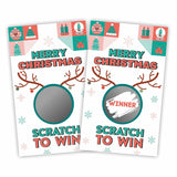 Christmas Scratch Off Game Cards, Christmas Party Game Cards, Festive Holiday Raffle Ticket For Prizes Adults Groups, Xmax Countdown Activities - 40 Pack(Ggk-012)