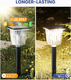 8 Pack Super Bright Solar Pathway Lights Adjustable Warm Cool White Waterproof Garden Lights