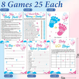 200 Pieces Gender Reveal Games For Guests, Gender Reveal Decorations Idea, Baby Shower Cards And Pencils For Boy Or Girl Gender Reveal