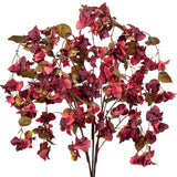 Artificial Bougainvillea Branches 47" Long Wisteria Vines Trailing Artificial Flowers For Front Door Porch Planter Urn Patio Balcony Drooping Flowers Dark Mauve Bugambilias For Planters