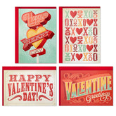 Hallmark Valentine's Day Cards Assortment, Bold Type (24 Cards and Envelopes)