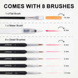 50 Colors Watercolor Paint Set - Vibrant Pigments In Portable Metal Case With 6 Brushes, Non-Toxic Travel-Friendly Painting Kit For Professional Artists/Students/Beginners