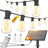 120FT Solar ST38 String Lights Waterproof Remote Control Shatterproof Patio Lights