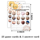 Boho Rainbow Baby Or Belly Baby Shower Games, 25 Sunshine Gender Neutral Cards With 1 Answer Card, Gender Reveal Party Game Set For Women, Men-A19
