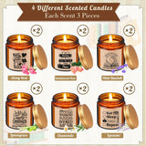 12 Pcs 3.5 Oz Book Candles Book Lover Gift Bulk Club Scented Soy Candles Library Lovers' Day Gifts Rustic Bookshelf Sign Soy Wax Jar Birthday Gifts For Women Men Reader Bookworm Librarian