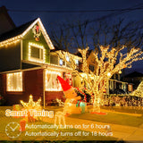 Led String Lights,800 Leds,80M/262Ft Warm White Christmas Lights Waterproof With Remote,Indoor Outdoor Clear Wire,8 Mode