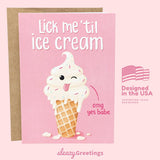 Funny Valentine'S Day Card For Wife Or Girlfriend - Funny Birthday Card For Him Or Her - Funny Anniversary Cards For Husband - Til Ice Cream Card