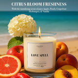 Love Spell Lush Fruit Surprise Candle With Diamond Inside | S | Scented Soy Candles Gifts For Women Aromatherapy Candle | Organic Soy Candle 14Oz | 70H