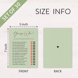 30 Pcs Minimalist Green Baby Shower Game Cards, Guess Who Game, Baby Shower Games To Play With Family And Friends, Baby Announcement, Gender Reveal Party Supplies - A04