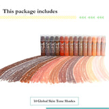 Solid Paint Pens, Assorted Skin Tones, Pack Of 14