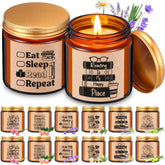 12 Pcs 3.5 Oz Book Candles Book Lover Gift Bulk Club Scented Soy Candles Library Lovers' Day Gifts Rustic Bookshelf Sign Soy Wax Jar Birthday Gifts For Women Men Reader Bookworm Librarian