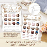 Baby Or Beer Belly Shower Games, 5X7 Inch Brown Bear Card, 25 Gender Neutral With 1 Answer Card, Little Star Gender Reveal Decorations, Infant Party Favor Supplies-B08