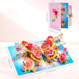 3D Pop-Up Card – Butterfly And Floral Garden Design | Handcrafted Greeting Card For Wife, Husband, Girlfriend, Mom, Dad, Mother, Father (Birthday Card, Get Well, Thank You, Anniversary)