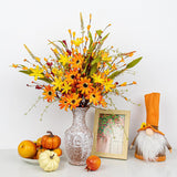 Artificial Fall Flowers 12 Pcs Fall Flower Picks 17 Inches Floral Stems With Daisies For Autumn Thanksgiving Flower Arrangements Table Centerpieces Diy Crafts