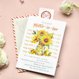 Happy Mothers Day Card Mother In Law, Mothers Day Card For Mother In Law With Envelope And Seal, Mothers Day Card For Boyfriends Mom