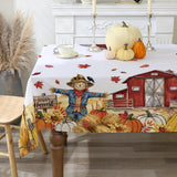 Fall Tablecloth 60x84 Inch Rectangle Pumpkin Fade Resistant