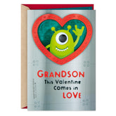 Hallmark Valentines Day Card with Stickers for Grandson (Long Distance, Rocket Ship)
