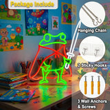 Frog Neon Sign Cute LED Wall Light Green Red USB Powered Man Cave Room Decor