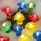 3D Mushroom Lamp Fairy Lights Cute Decorative Lights- Waterproof Battery Operated String Lights 20Led 7Ft With Timer Dim