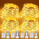 Fairy Lights Battery Operated, 33Ft 100 Led Twinkle Lights With Remote And Timer, 8 Modes Waterproof Lighting For Diy Be