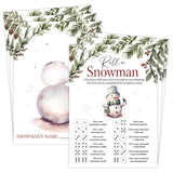 Christmas Games For Families, 25 Players Roll A Snowman Dice Game, Christmas Crafts, Draw A Snowman, Christmas Party Activity, Winter Holiday Supplies, Ice Breaker Winter Holiday Activities,04