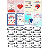 Hockey Valentines Cards For Classroom Exchange Prizes 24 Pcs Sports Ball Gifts Valentines Day Cards For School Hockey