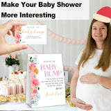 How Big Is Mommys Belly Game, Baby In Bloom Measure The Baby Bump Baby Shower Game, Pink Floral Lemon Baby Shower Party Decorations & Supplies-A09