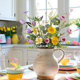 4 Pcs Wildflowers Artificial Flowers Daisies Roses And Poppies Faux Wildflowers Summer Flowers Artificial For Decoration Spring Silk Floral Arrangement Wedding Party Table Centerpieces Home