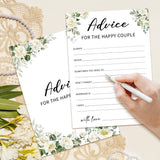 Eucalyptus Bridal Shower Games 30 Guests, Wedding Advice Cards Bridal Games For Showers, White Rose Advice And Wishes For The Mr And Mrs Wedding Engagement Party Activity Supplies/Green-14