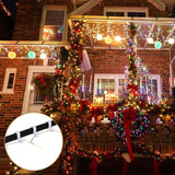 120 Pcs Christmas Light Clips Outdoor Hang Plastic Gutter Hooks Weatherproof Outdoor String Lights Clip Holiday Light Clips For Xmas Decoration (White)