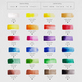 Watercolor Paint Set - 24 X 12Ml Tubes - Lightfast - Vibrant Colors - Excellent Transparency - Kit For Vivid Watercolors Painting - Professional Artist Paint Supplies