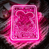 Skeleton Lover Neon Sign USB Powered LED Wall Decor Light for Room Decoration