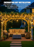 33FT Solar Fairy Lights Outdoor 100 LED Waterproof String Lights with 8 Modes