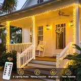 2 Pack 66FT Battery Operated LED Fairy String Lights with Remote Warm White