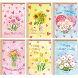 24 Pack Happy Mother'S Day Cards Bulk, Floral Mothers Day Cards With Envelopes And Stickers, Great For Mom, Mother-In-Law, Stepmom, Grandma, Aunt, Godmother, Sister, Friend, Daughter, Etc - 6 X 4 In