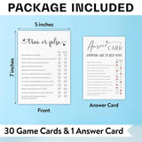 Baby Shower Games, True Or False, Double-Sided Filling White Minimalism Game Cards, Funny Baby Shower Games, Baby Shower Party Supplies & Decorations, 30 Game Cards & 1 Answer Card -A07