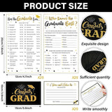 75Pcs 2025 Graduation Party Game Cards Grad Wishes & Advice Cards Who Knows The Graduate Best Cards Has The Grad Ever Game Cards Grad Season Celebration Party Decors Supplies For College High School