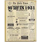 Large 95Th Birthday Card For Women Men,Happy Birthday Decoration Gifts Card For 95 Years Old Mom Dad,Vintage Birthday Gifts Card For Grandma Grandpa