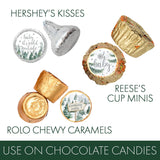 Baby It'S Cold Outside Baby Shower Chocolate Kisses Party Favor Candy Stickers, Winter Wonderland Shower - 180 Count