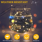 Timer Battery Twinkle Mini Fairy Lights, 1 Pack 200 Led 33Ft Dark Green Wire,Firefly Starry Led String Lights Warm White
