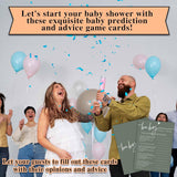 Baby Shower Games Cards, Family Feud, Gender Reveal Party Favors & Decorations, 25 Pcs Double-Sided