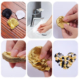 1800Pcs Bulk Artificial Rose Flower Petals For Wedding Black Gold White Petals Decoration Centerpieces For Valentines Day New Year Party Decor Supplies (Black White Gold)