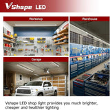 8 Pack 3FT LED Shop Lights 30W 4680LM 5000K High Output T8 Integrated Tube Lights for Garage Warehouse