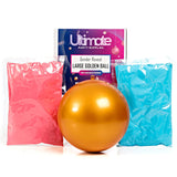 Gender Reveal Large Golden Ball | Blue And Pink Powder Kit | Gender Reveal Party Supplies