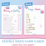 Gender Reveal Party Games - 5 Activities For 50 Guests - Double Sided Games