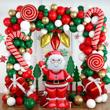 60 In Standing Santa Claus Christmas Balloons, Large Size Foil Balloon For New Year Eve Holiday Festival Birthday Party Decorations (Santa Claus)