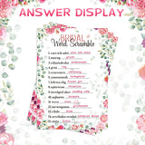 300 Pcs Bridal Shower Games Supplies Include 5 Sets 50 Wedding Games Cards And 50 Pencils, Bridal Shower Decorations Favors For Guests Bride Groom Wedding, 50 Guests(Fresh Style)